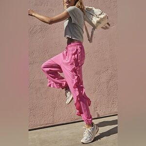 Free People Movement Quick Thrills Side Ruffle Joggers Pants XS